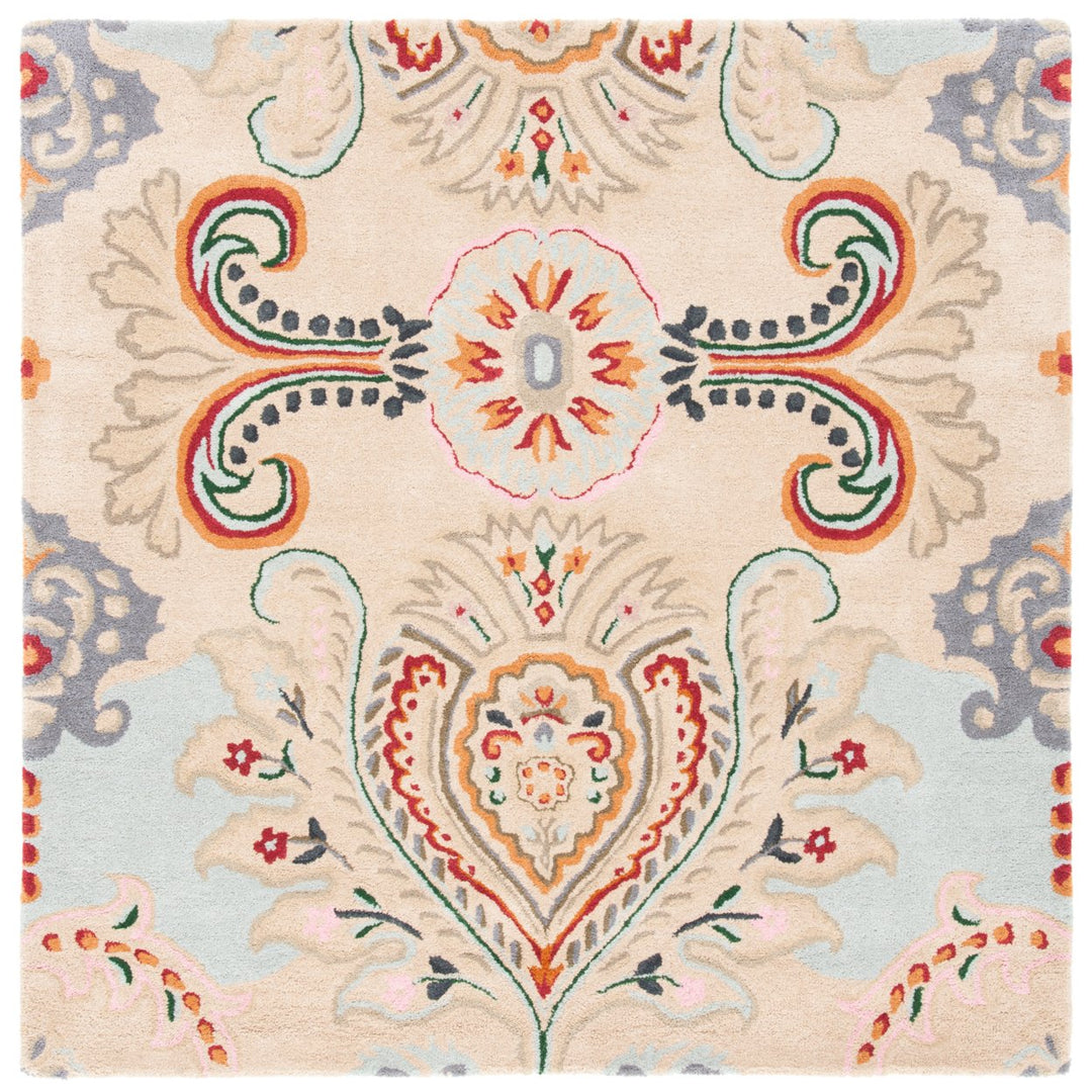 SAFAVIEH Bella BEL118B Handmade Beige / Blue Rug Image 1