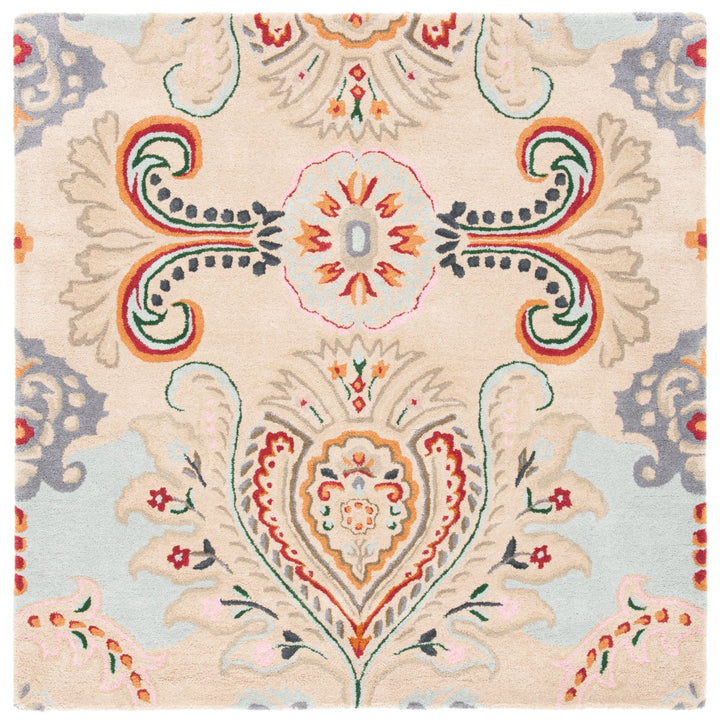 SAFAVIEH Bella BEL118B Handmade Beige / Blue Rug Image 1