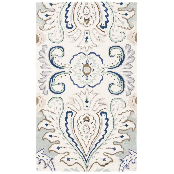 SAFAVIEH Bella BEL118M Handmade Ivory / Blue Rug Image 1