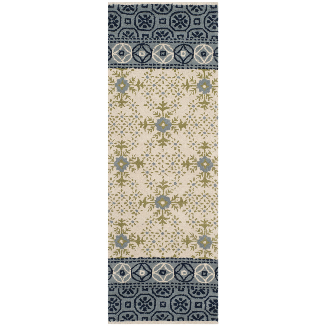 SAFAVIEH Bella BEL119A Handmade Ivory / Blue Rug Image 5