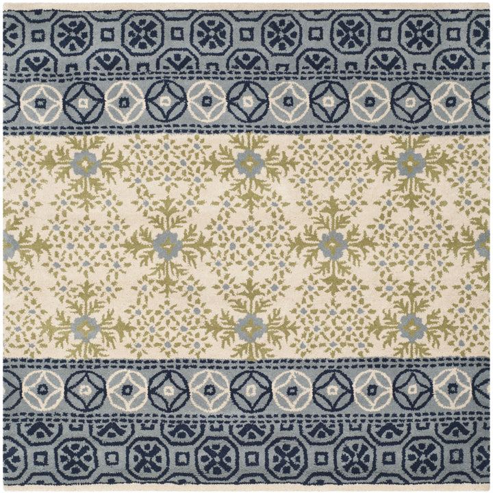 SAFAVIEH Bella BEL119A Handmade Ivory / Blue Rug Image 6