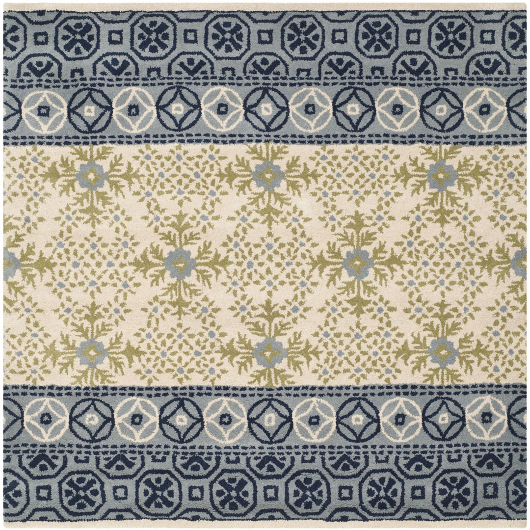 SAFAVIEH Bella BEL119A Handmade Ivory / Blue Rug Image 1