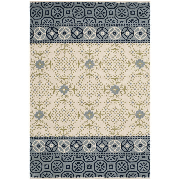 SAFAVIEH Bella BEL119A Handmade Ivory / Blue Rug Image 1