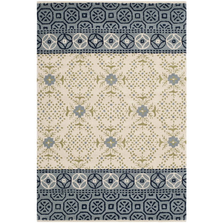 SAFAVIEH Bella BEL119A Handmade Ivory / Blue Rug Image 8