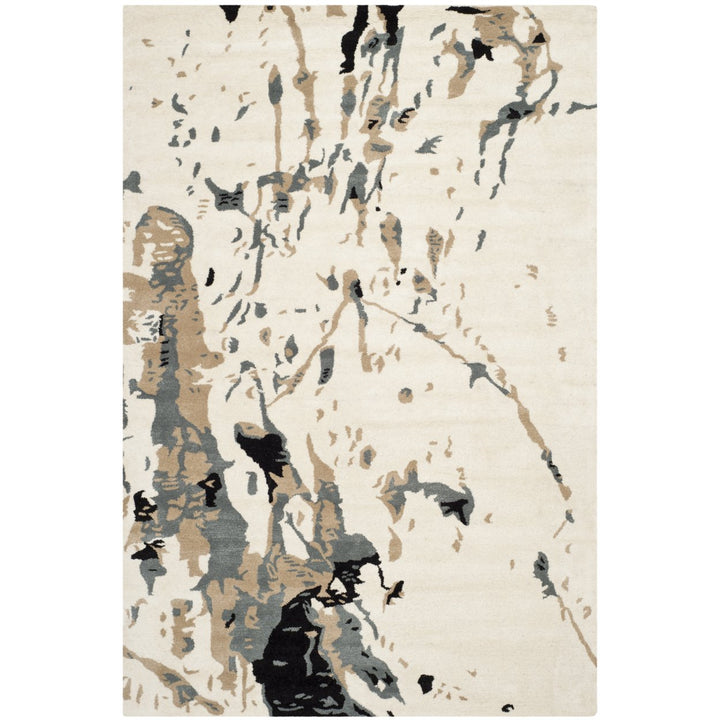 SAFAVIEH Bella BEL117A Handmade Ivory / Grey Rug Image 1