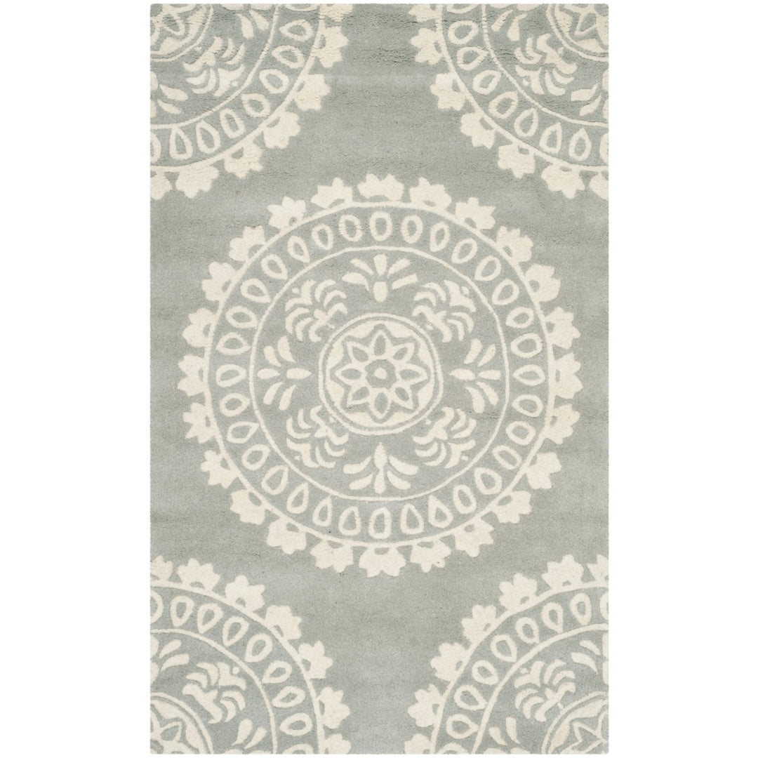 SAFAVIEH Bella BEL122A Handmade Grey / Ivory Rug Image 1