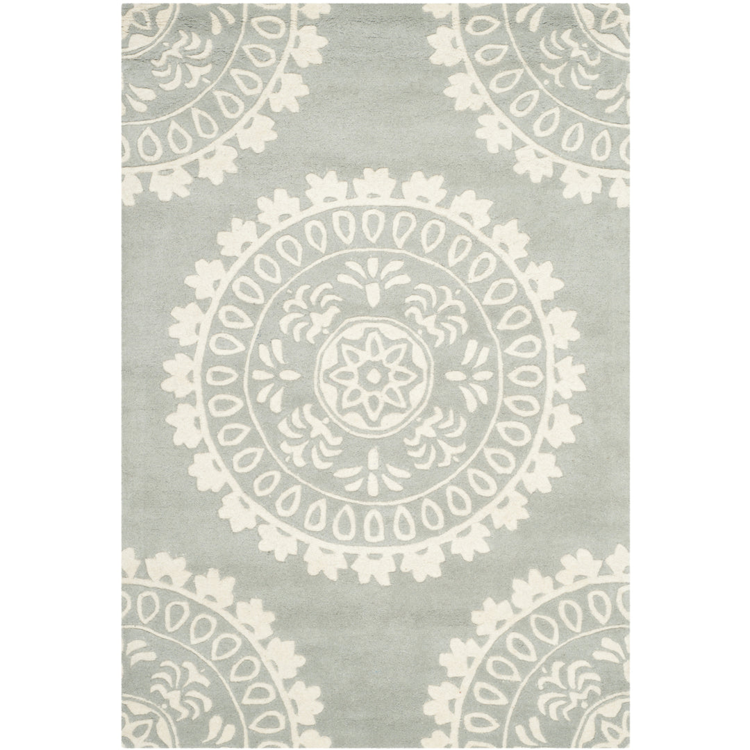 SAFAVIEH Bella BEL122A Handmade Grey / Ivory Rug Image 5