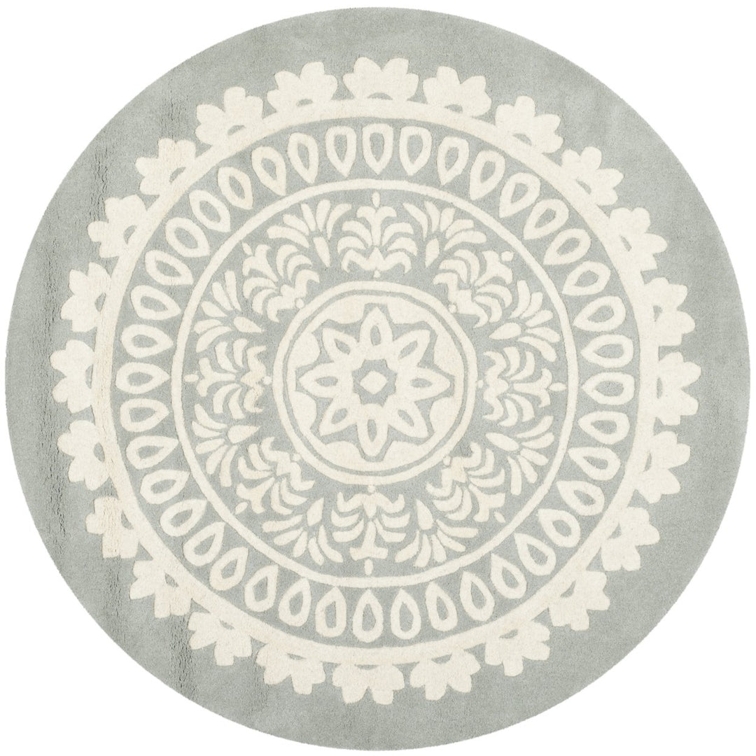 SAFAVIEH Bella BEL122A Handmade Grey / Ivory Rug Image 1