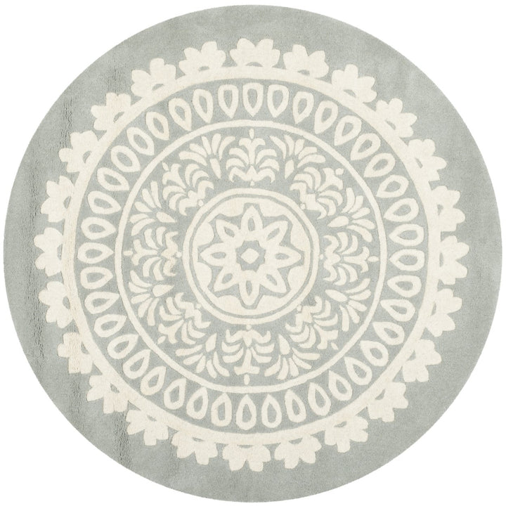 SAFAVIEH Bella BEL122A Handmade Grey / Ivory Rug Image 1