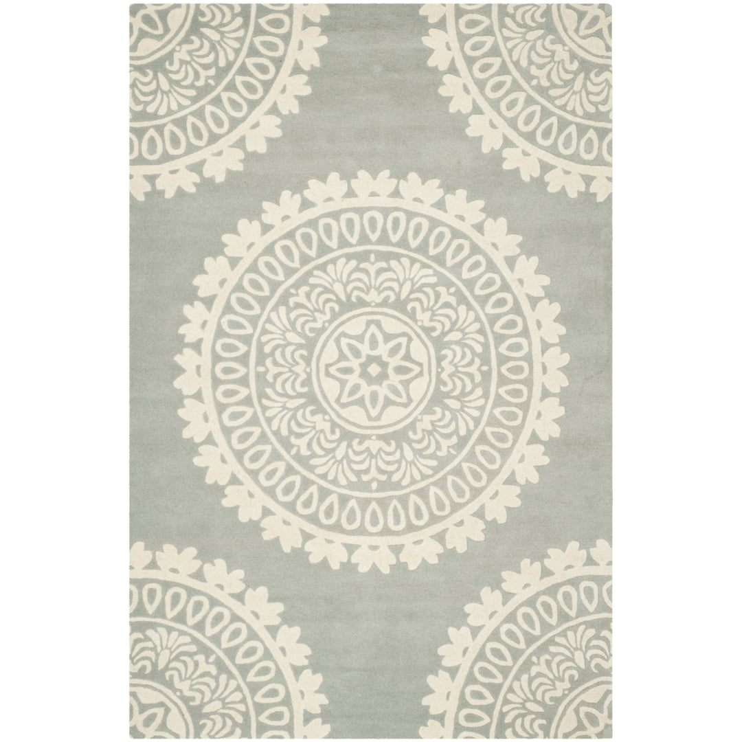 SAFAVIEH Bella BEL122A Handmade Grey / Ivory Rug Image 8