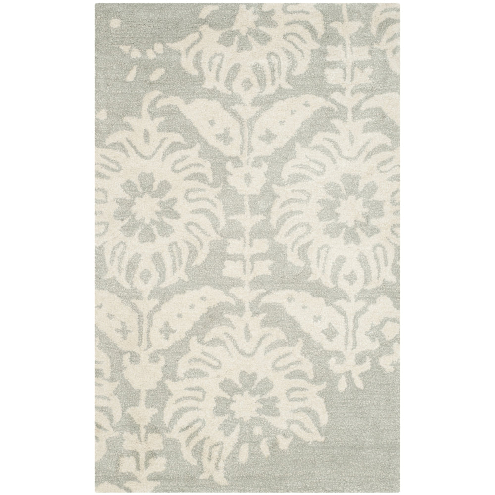 SAFAVIEH Bella BEL125B Handmade Light Grey / Ivory Rug Image 2