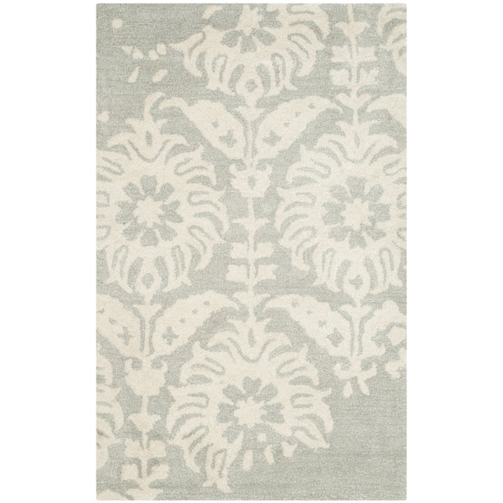 SAFAVIEH Bella BEL125B Handmade Light Grey / Ivory Rug Image 2