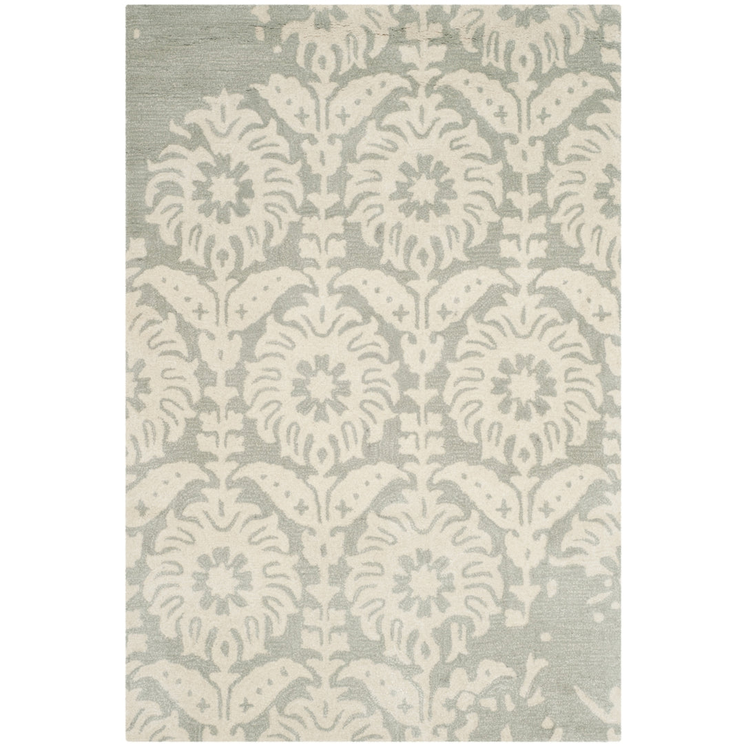 SAFAVIEH Bella BEL125B Handmade Light Grey / Ivory Rug Image 4