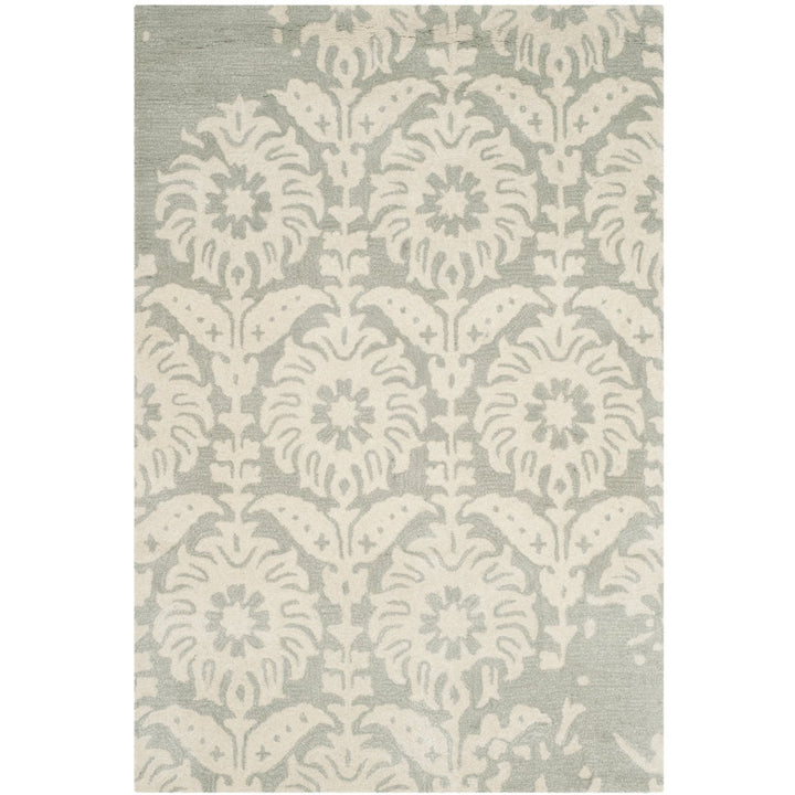 SAFAVIEH Bella BEL125B Handmade Light Grey / Ivory Rug Image 1