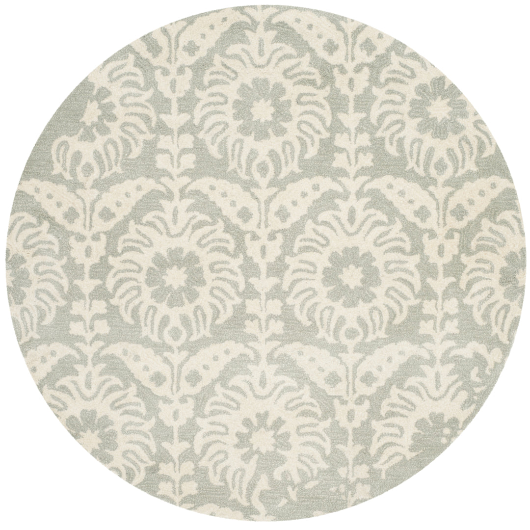 SAFAVIEH Bella BEL125B Handmade Light Grey / Ivory Rug Image 5