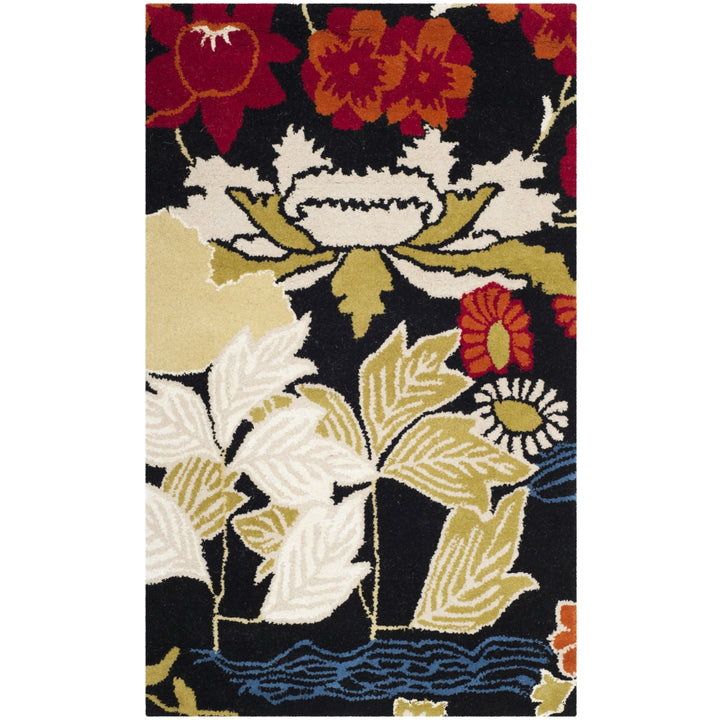 SAFAVIEH Bella BEL124A Handmade Black / Multi Rug Image 8