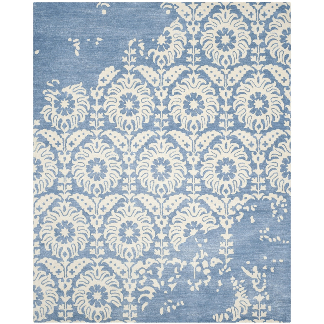 SAFAVIEH Bella BEL125C Handmade Light Blue / Ivory Rug Image 1