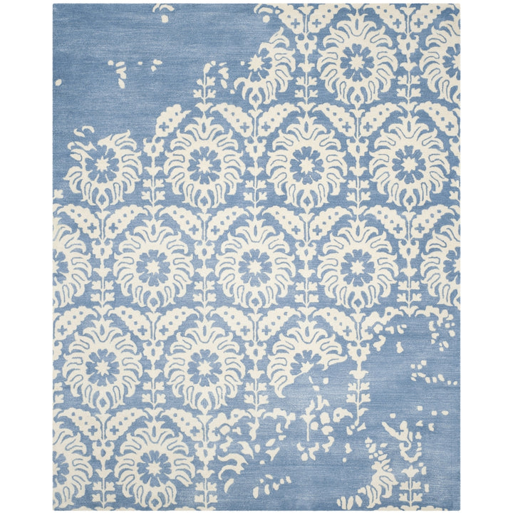 SAFAVIEH Bella BEL125C Handmade Light Blue / Ivory Rug Image 1