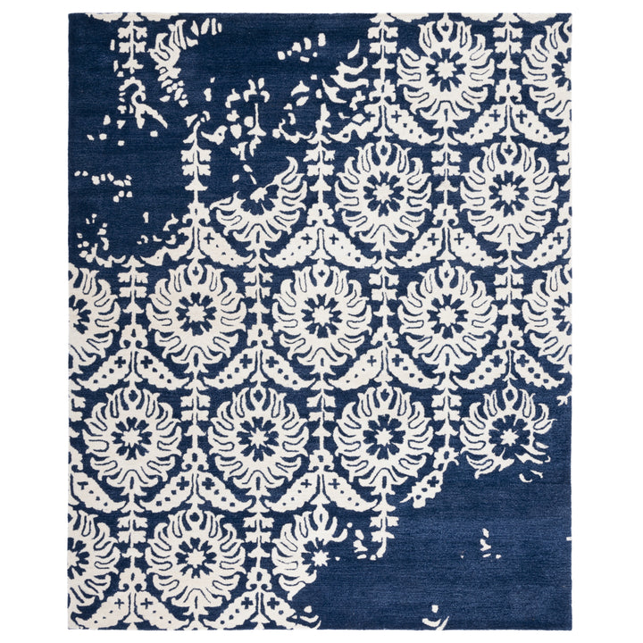 SAFAVIEH Bella BEL125D Handmade Navy / Ivory Rug Image 1