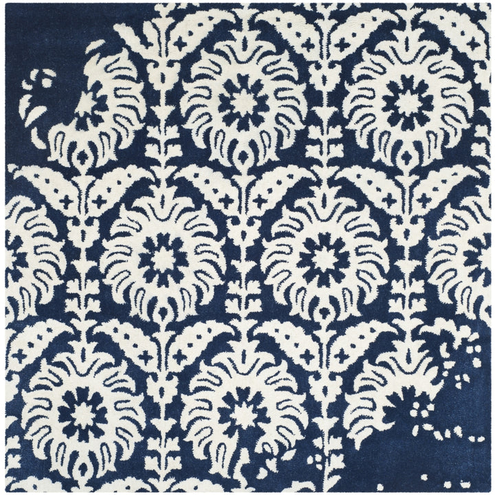 SAFAVIEH Bella BEL125D Handmade Navy / Ivory Rug Image 6