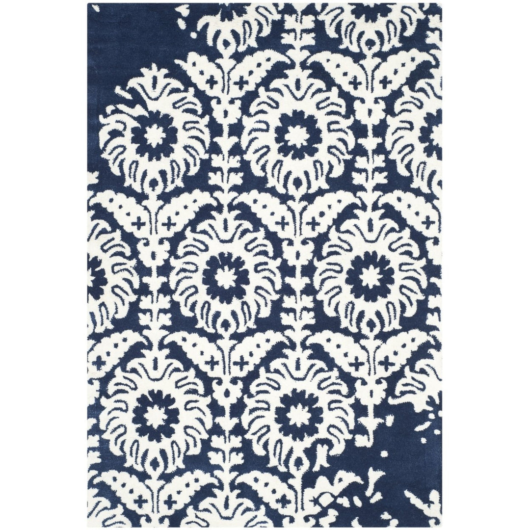 SAFAVIEH Bella BEL125D Handmade Navy / Ivory Rug Image 1