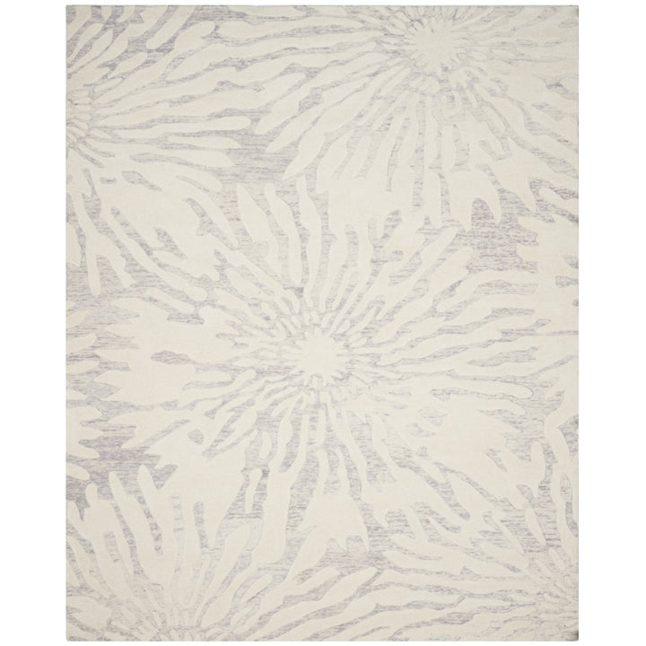 SAFAVIEH Bella BEL129A Handmade Silver / Ivory Rug Image 1