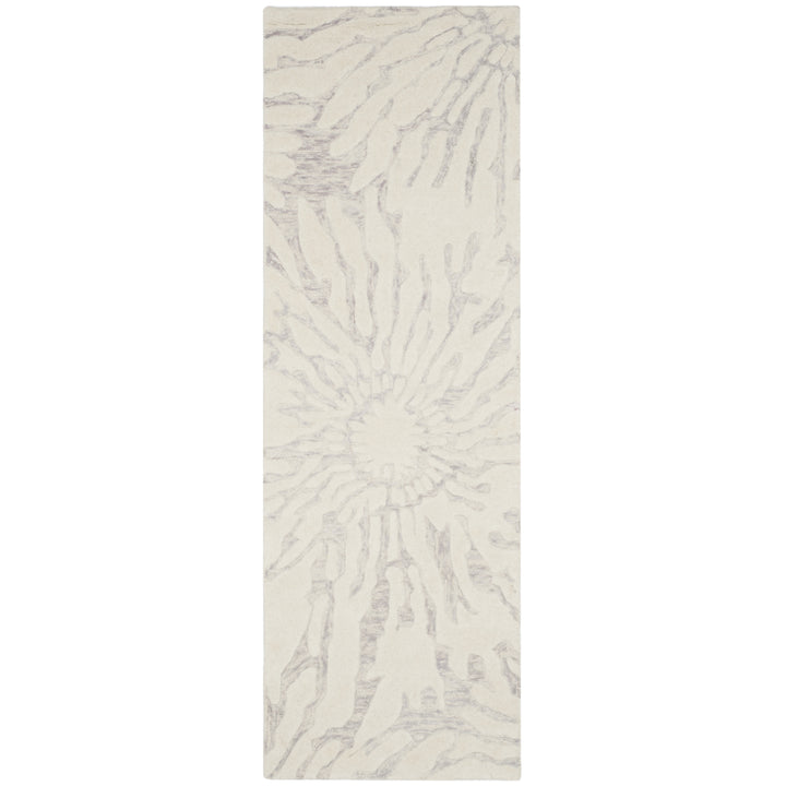 SAFAVIEH Bella BEL129A Handmade Silver / Ivory Rug Image 5