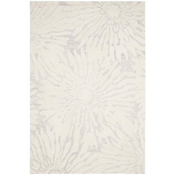 SAFAVIEH Bella BEL129A Handmade Silver / Ivory Rug Image 1