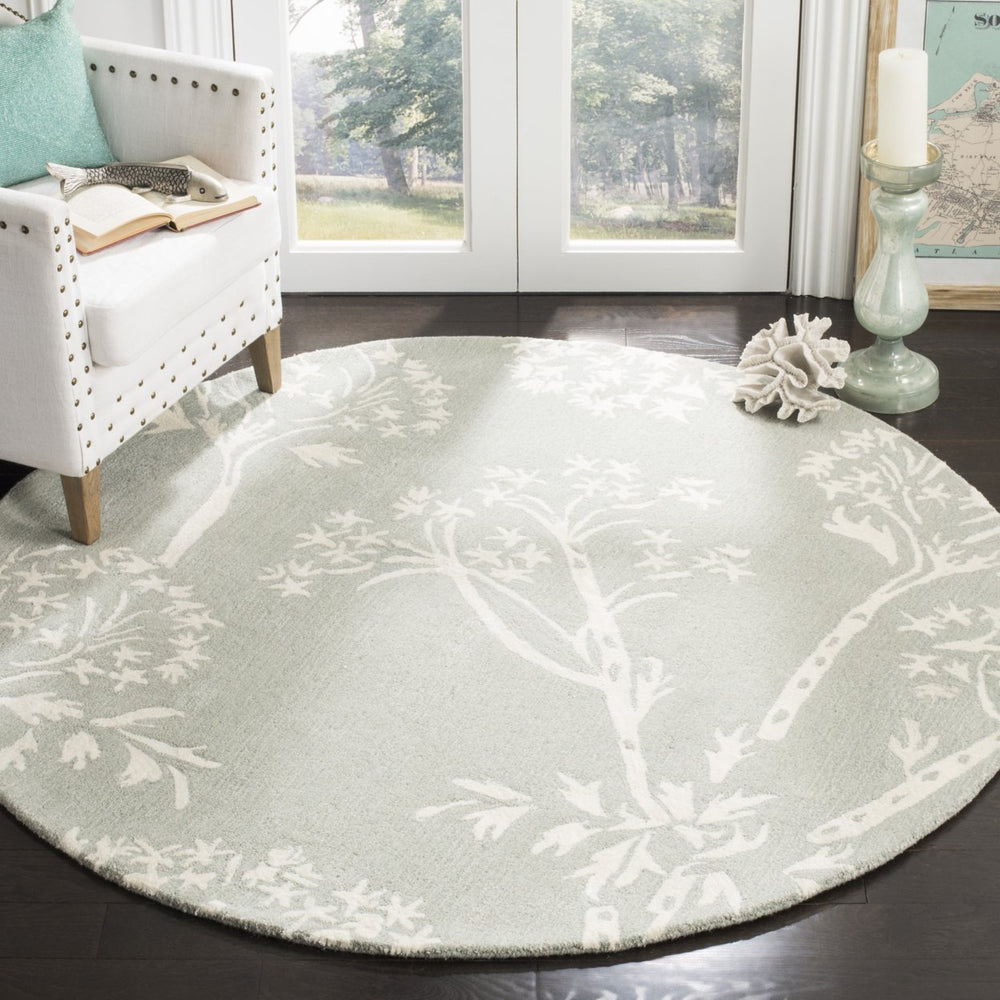 SAFAVIEH Bella BEL131B Handmade Slate / Ivory Rug Image 2