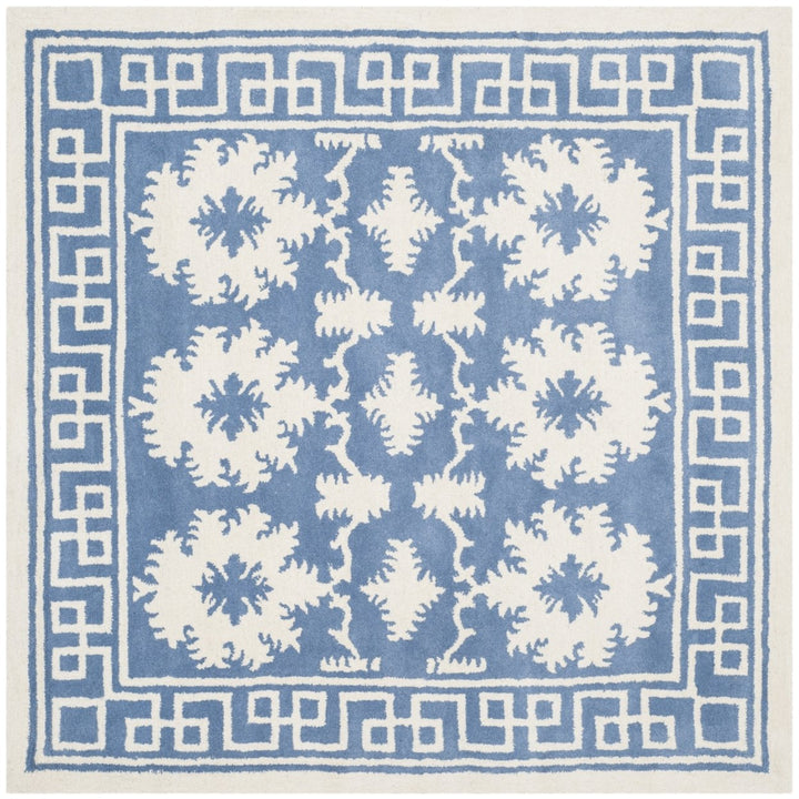 SAFAVIEH Bella BEL132A Handmade Blue / Ivory Rug Image 6