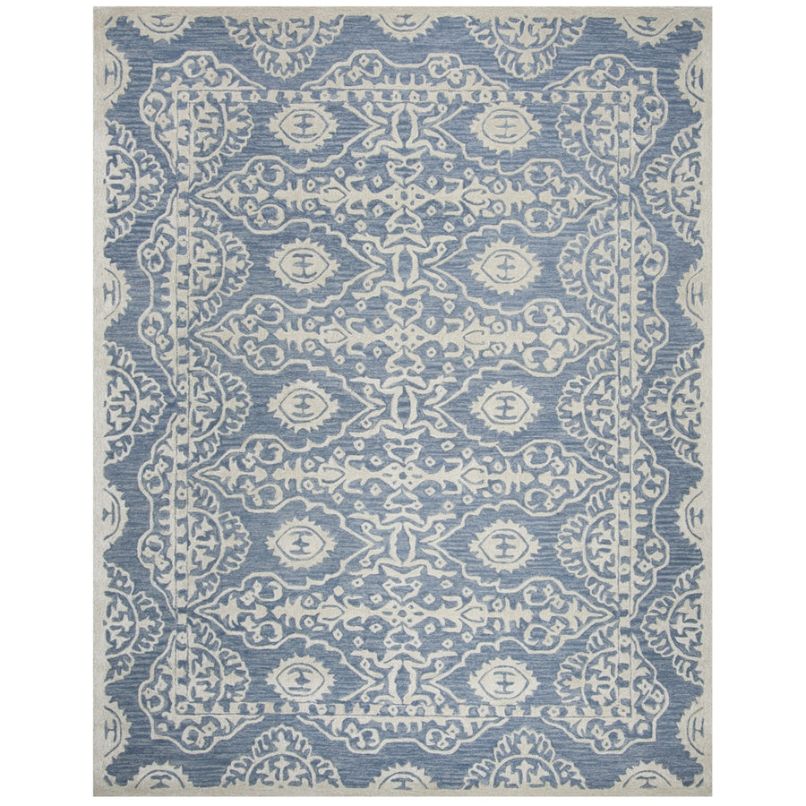 SAFAVIEH Bella BEL134A Handmade Blue / Ivory Rug Image 1