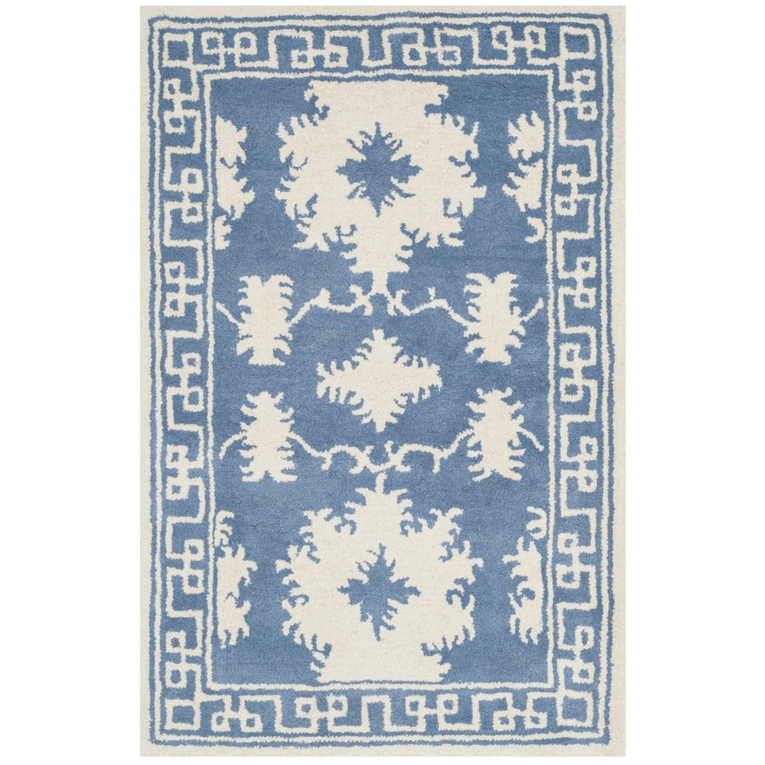 SAFAVIEH Bella BEL132A Handmade Blue / Ivory Rug Image 8