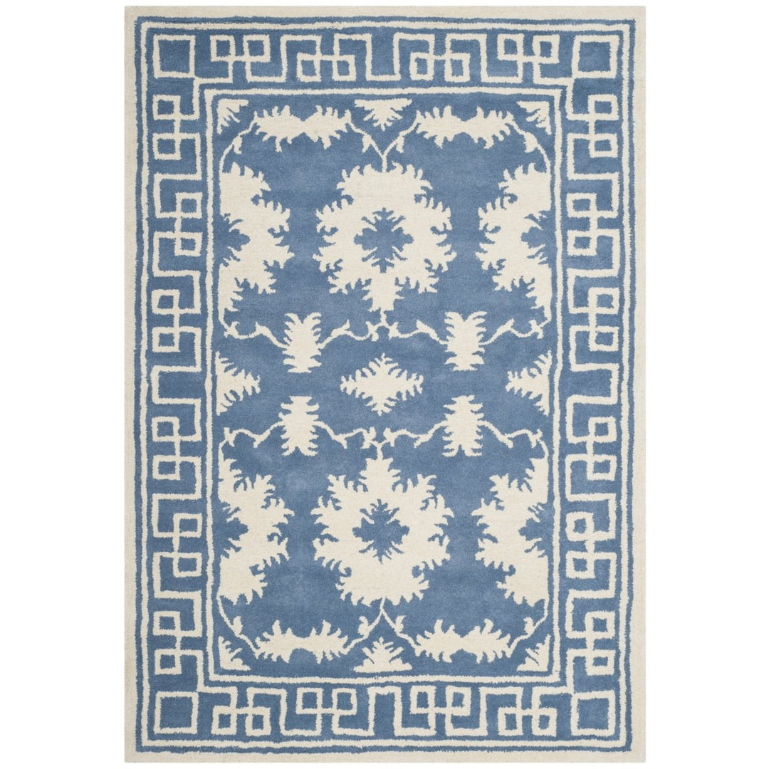 SAFAVIEH Bella BEL132A Handmade Blue / Ivory Rug Image 9