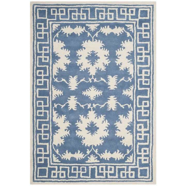 SAFAVIEH Bella BEL132A Handmade Blue / Ivory Rug Image 1