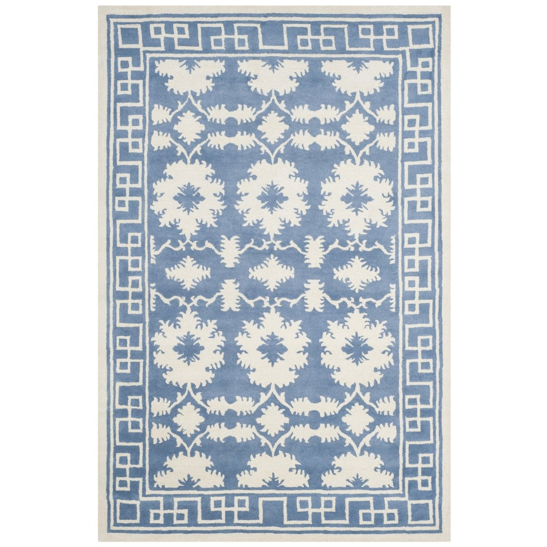 SAFAVIEH Bella BEL132A Handmade Blue / Ivory Rug Image 10