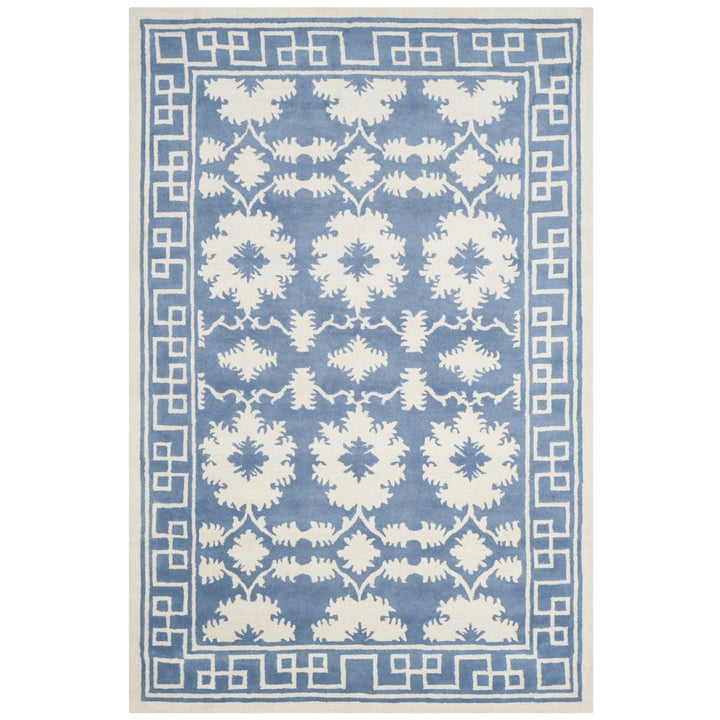 SAFAVIEH Bella BEL132A Handmade Blue / Ivory Rug Image 10