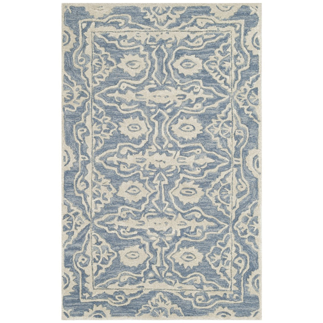 SAFAVIEH Bella BEL134A Handmade Blue / Ivory Rug Image 8