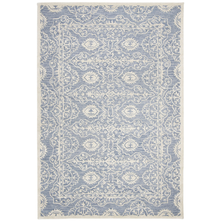 SAFAVIEH Bella BEL134A Handmade Blue / Ivory Rug Image 10