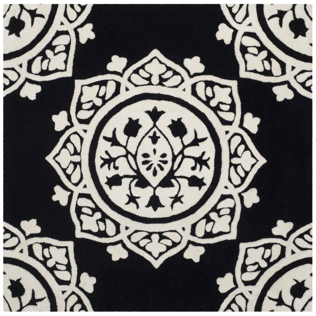 SAFAVIEH Bella BEL136D Handmade Black / Ivory Rug Image 6