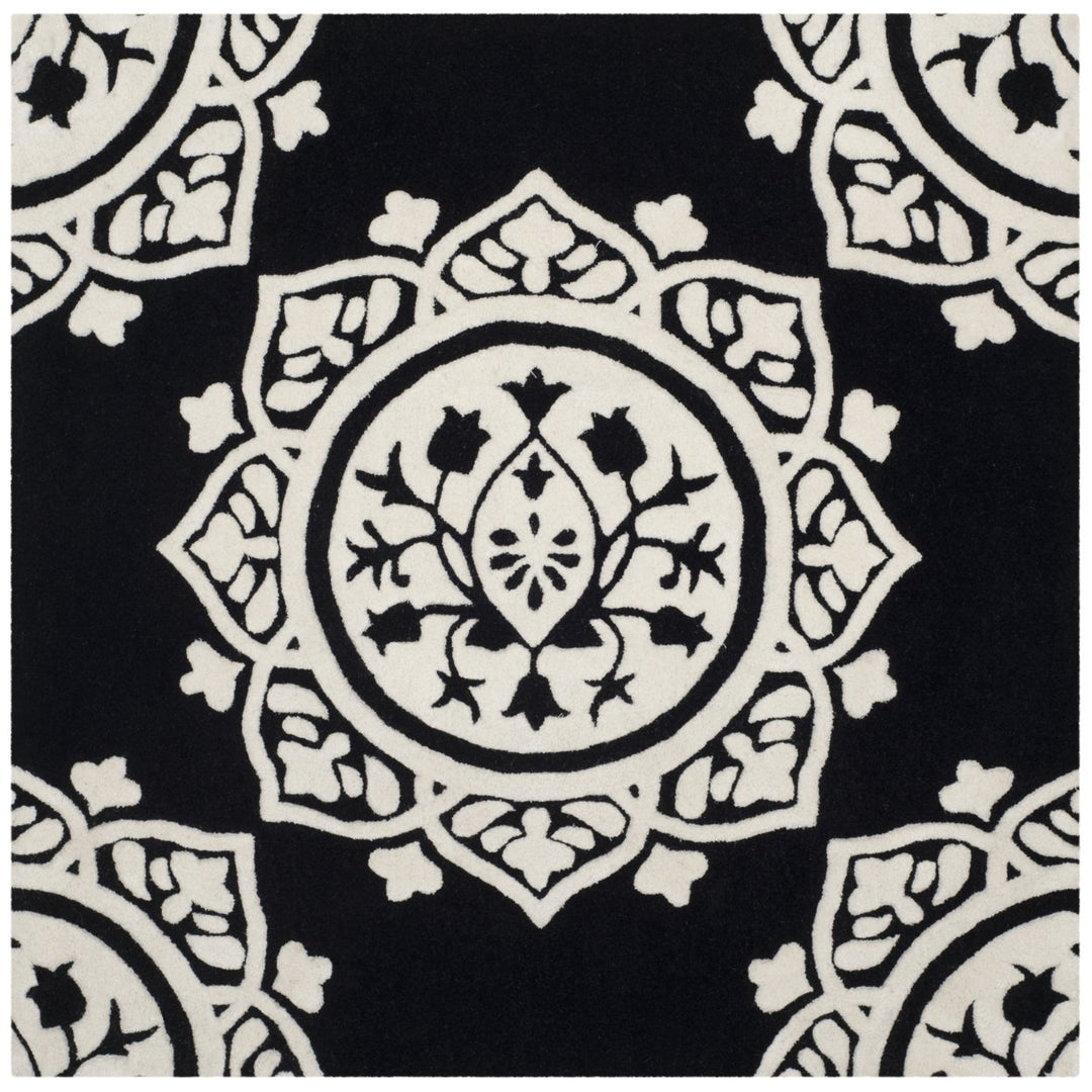 SAFAVIEH Bella BEL136D Handmade Black / Ivory Rug Image 1