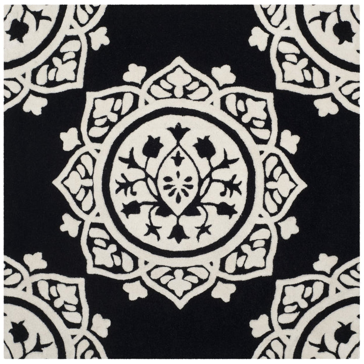 SAFAVIEH Bella BEL136D Handmade Black / Ivory Rug Image 1