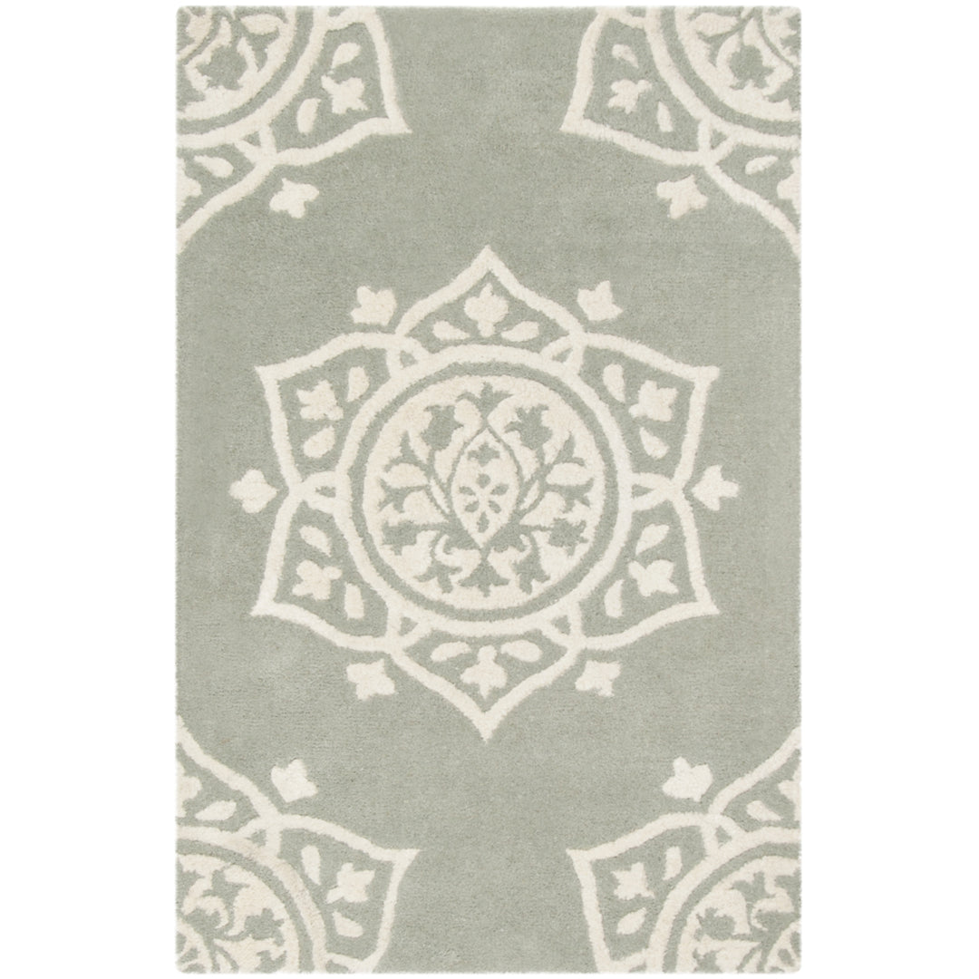 SAFAVIEH Bella BEL136A Handmade Grey / Ivory Rug Image 10