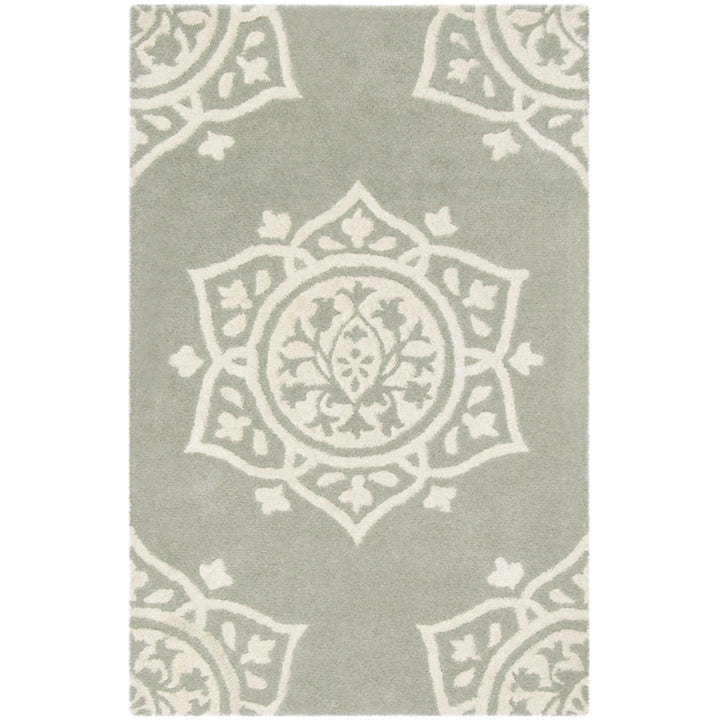 SAFAVIEH Bella BEL136A Handmade Grey / Ivory Rug Image 10