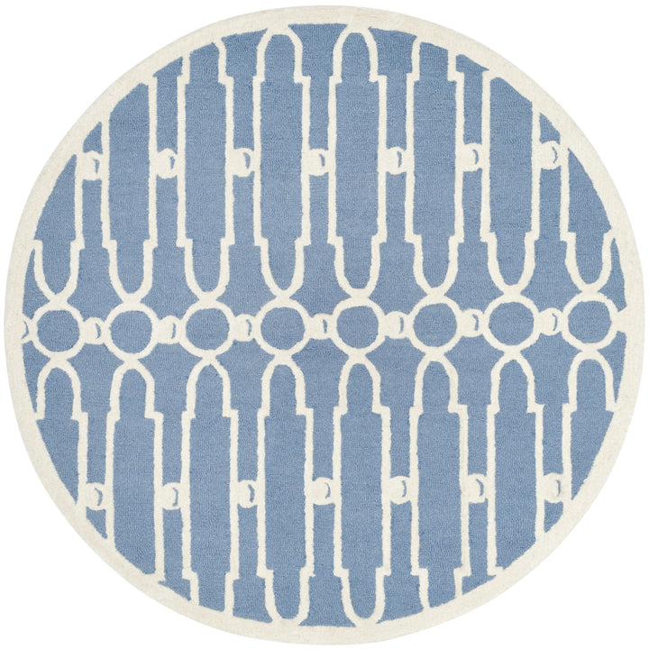 SAFAVIEH Bella BEL137A Handmade Blue / Ivory Rug Image 4