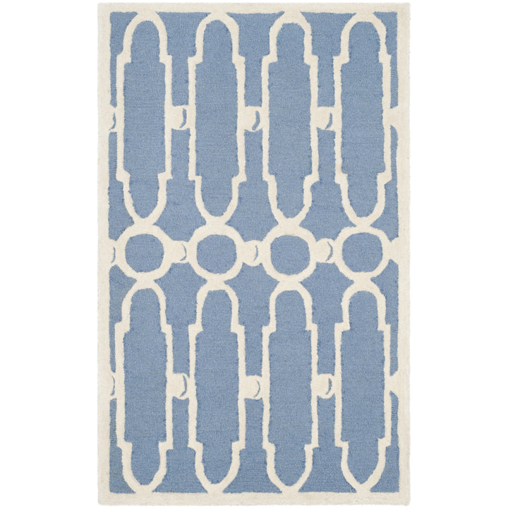 SAFAVIEH Bella BEL137A Handmade Blue / Ivory Rug Image 8