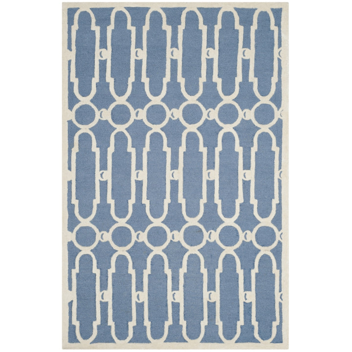 SAFAVIEH Bella BEL137A Handmade Blue / Ivory Rug Image 9