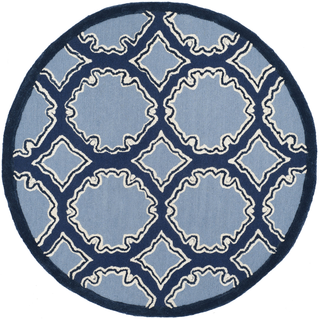 SAFAVIEH Bella Collection BEL139B Handmade Navy/Blue Rug Image 4