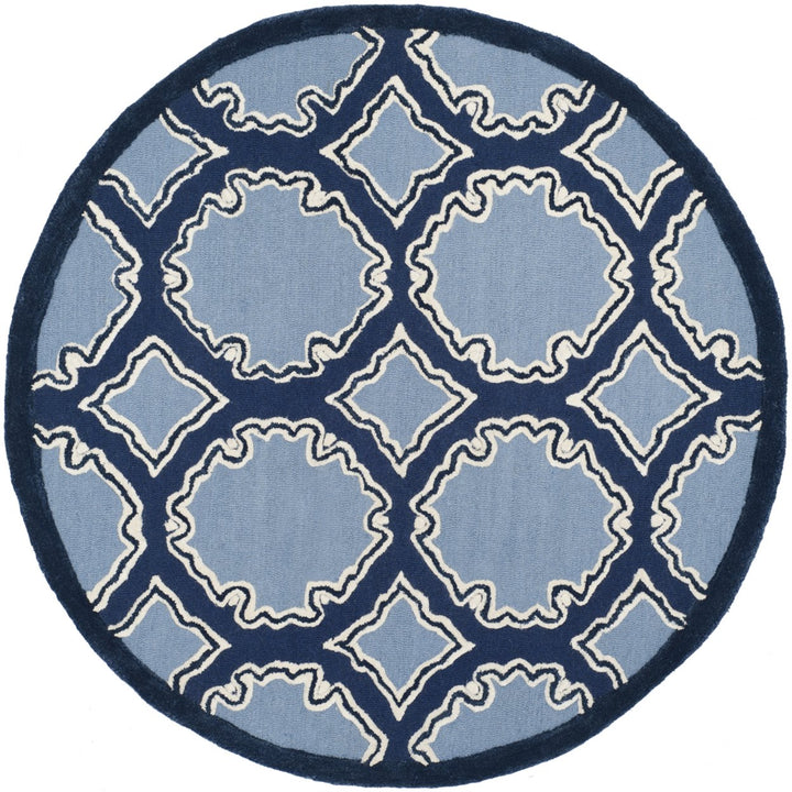 SAFAVIEH Bella Collection BEL139B Handmade Navy/Blue Rug Image 1