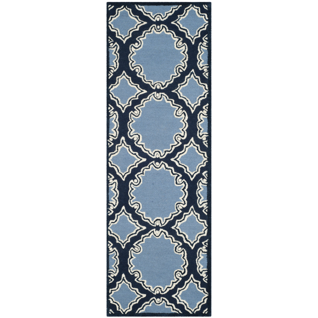 SAFAVIEH Bella Collection BEL139B Handmade Navy/Blue Rug Image 5