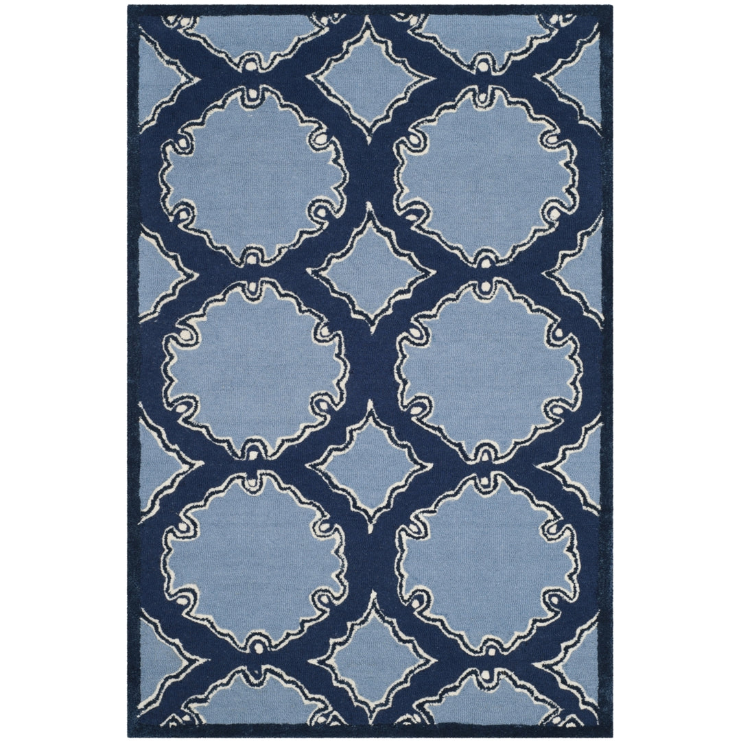 SAFAVIEH Bella Collection BEL139B Handmade Navy/Blue Rug Image 8